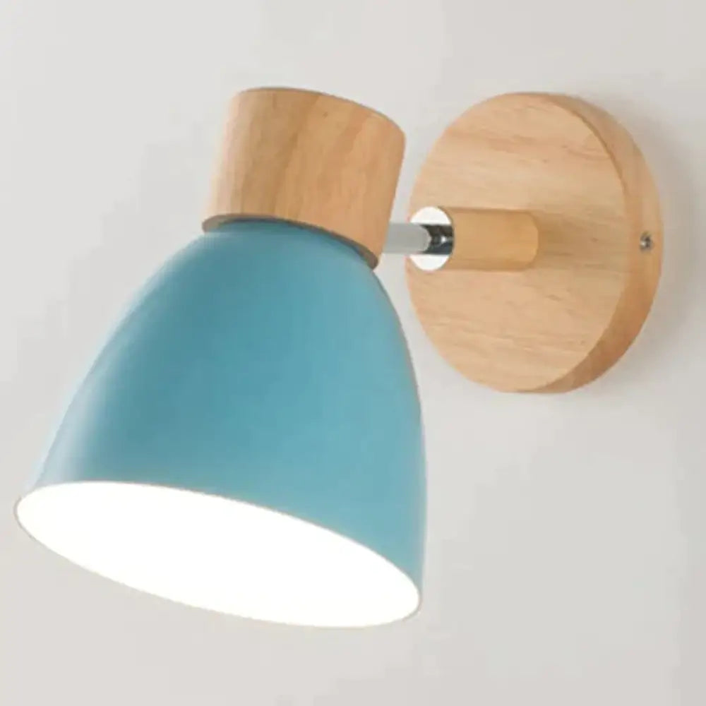 Wall-Mount Reading Sconce with Wood Accent & Adjustable Arm for Bedroom, Living Room & Home Office | Thomler