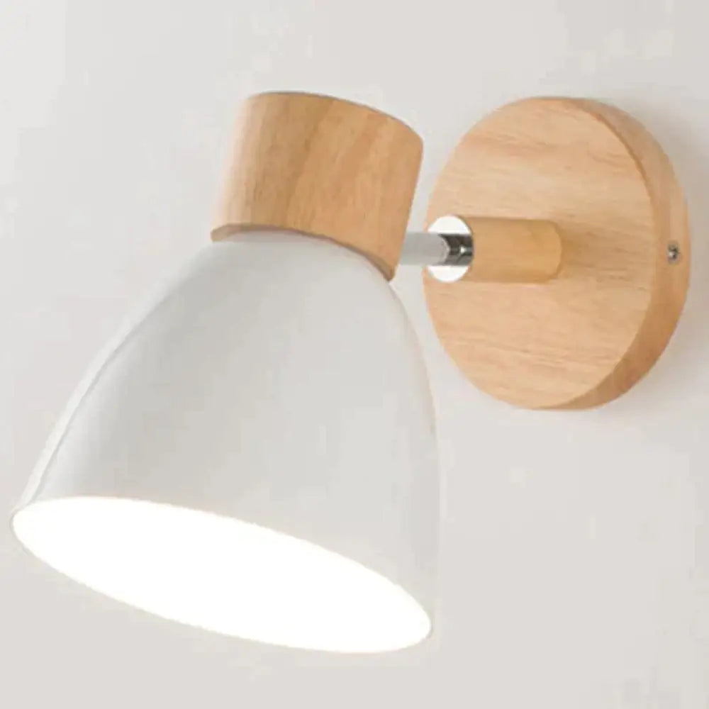 Wall-Mount Reading Sconce with Wood Accent & Adjustable Arm for Bedroom, Living Room & Home Office | Thomler
