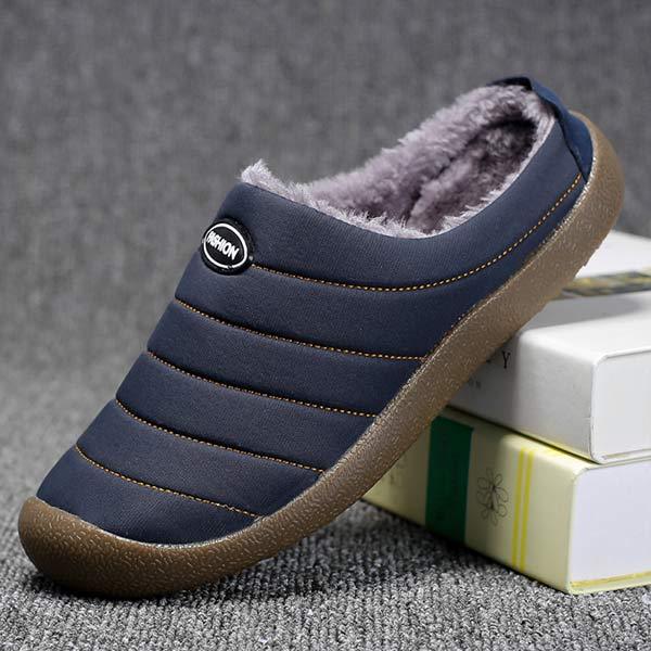 Men's Fleece-Lined Slippers with Non-Slip Sole for Indoor & Outdoor Winter Comfort | Thomler