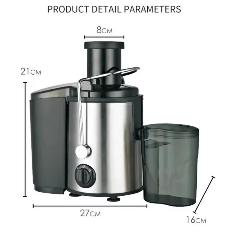 High-Power Centrifugal Juice Extractor with Wide-Mouth Feeder & 2-Speed Control for Whole Fruits & Vegetables – 800W Motor | Thomler