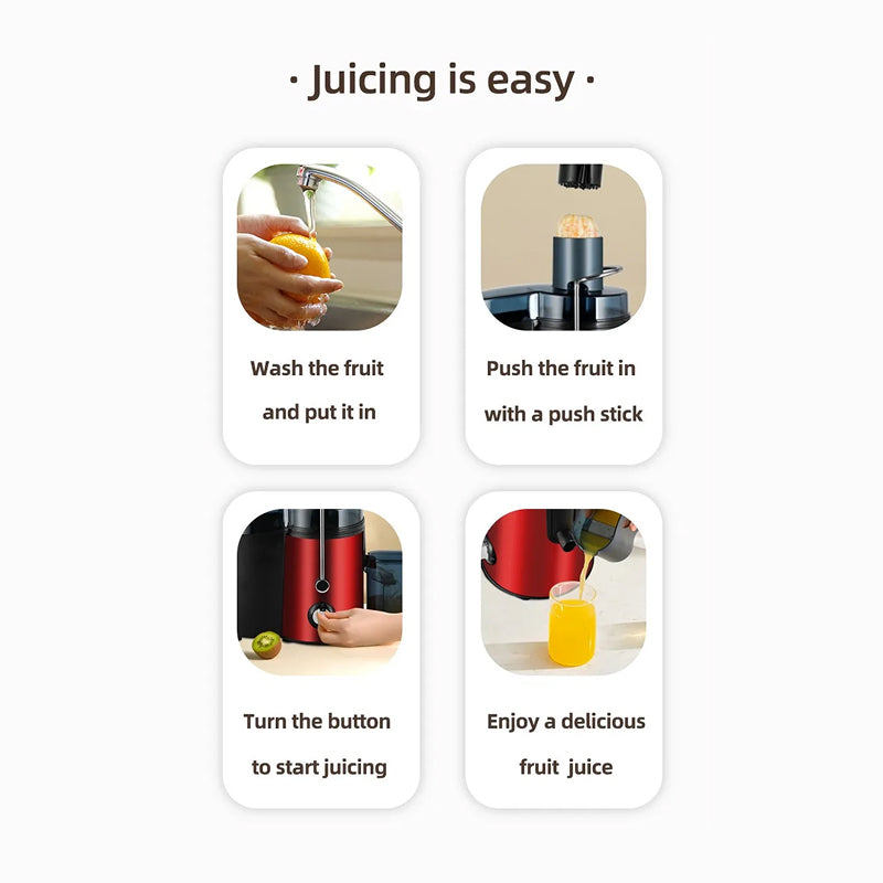 High-Power Centrifugal Juice Extractor with Wide-Mouth Feeder & 2-Speed Control for Whole Fruits & Vegetables – 800W Motor | Thomler