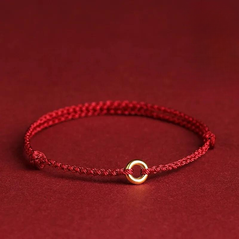 Adjustable Red String Bracelet with Protective Beads for Spiritual Defense & Good Luck Charm | Handcrafted Cord Jewelry | Thomler