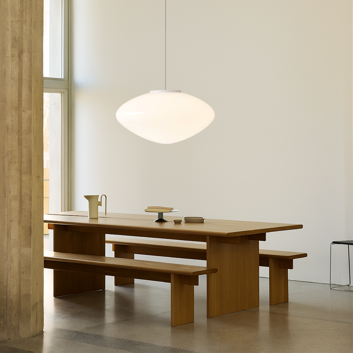 Modern Nordic Pendant Light with LED – Adjustable Height Metal & Glass Ceiling Lamp for Kitchen Island, Dining Room, Living Room | Thomler