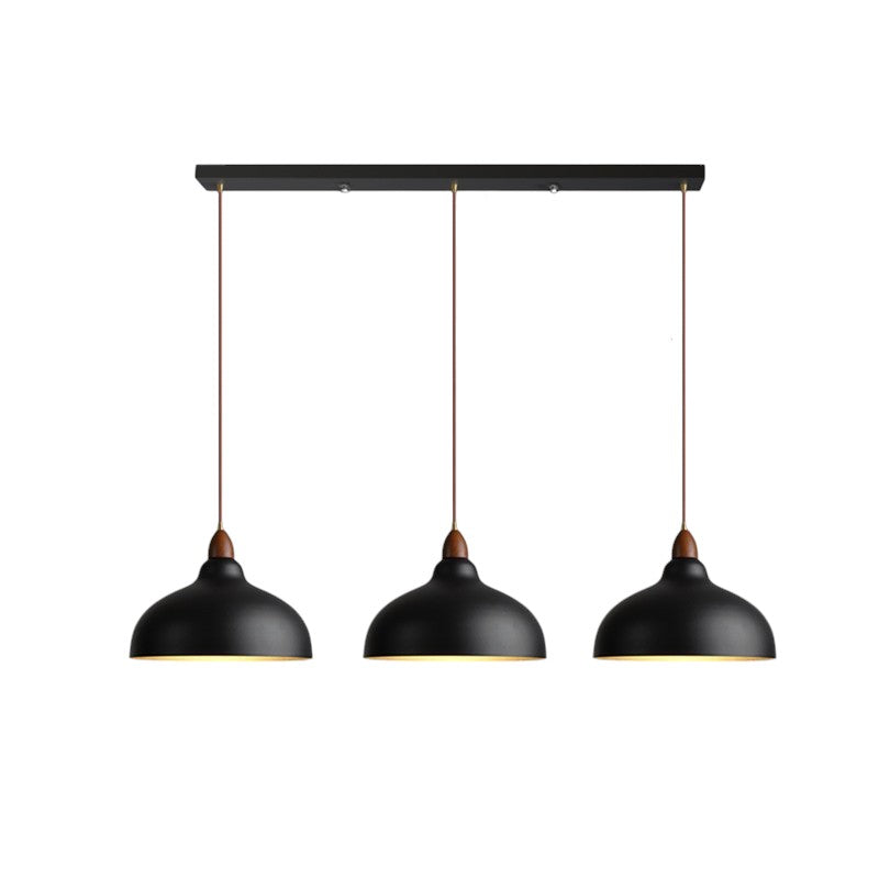 Nordic Wood & Metal Pendant Light – Height-Adjustable Drop Ceiling Fixture for Kitchen Island & Dining Room | Thomler