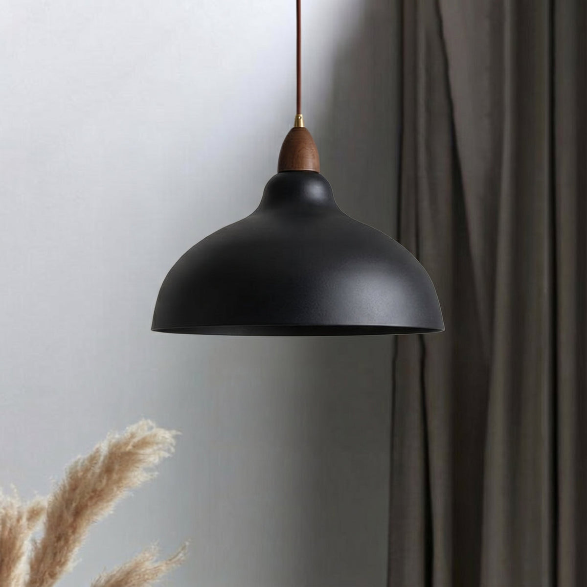Nordic Wood & Metal Pendant Light – Height-Adjustable Drop Ceiling Fixture for Kitchen Island & Dining Room | Thomler
