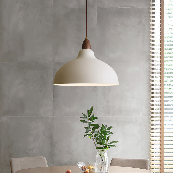 Nordic Wood & Metal Pendant Light – Height-Adjustable Drop Ceiling Fixture for Kitchen Island & Dining Room | Thomler