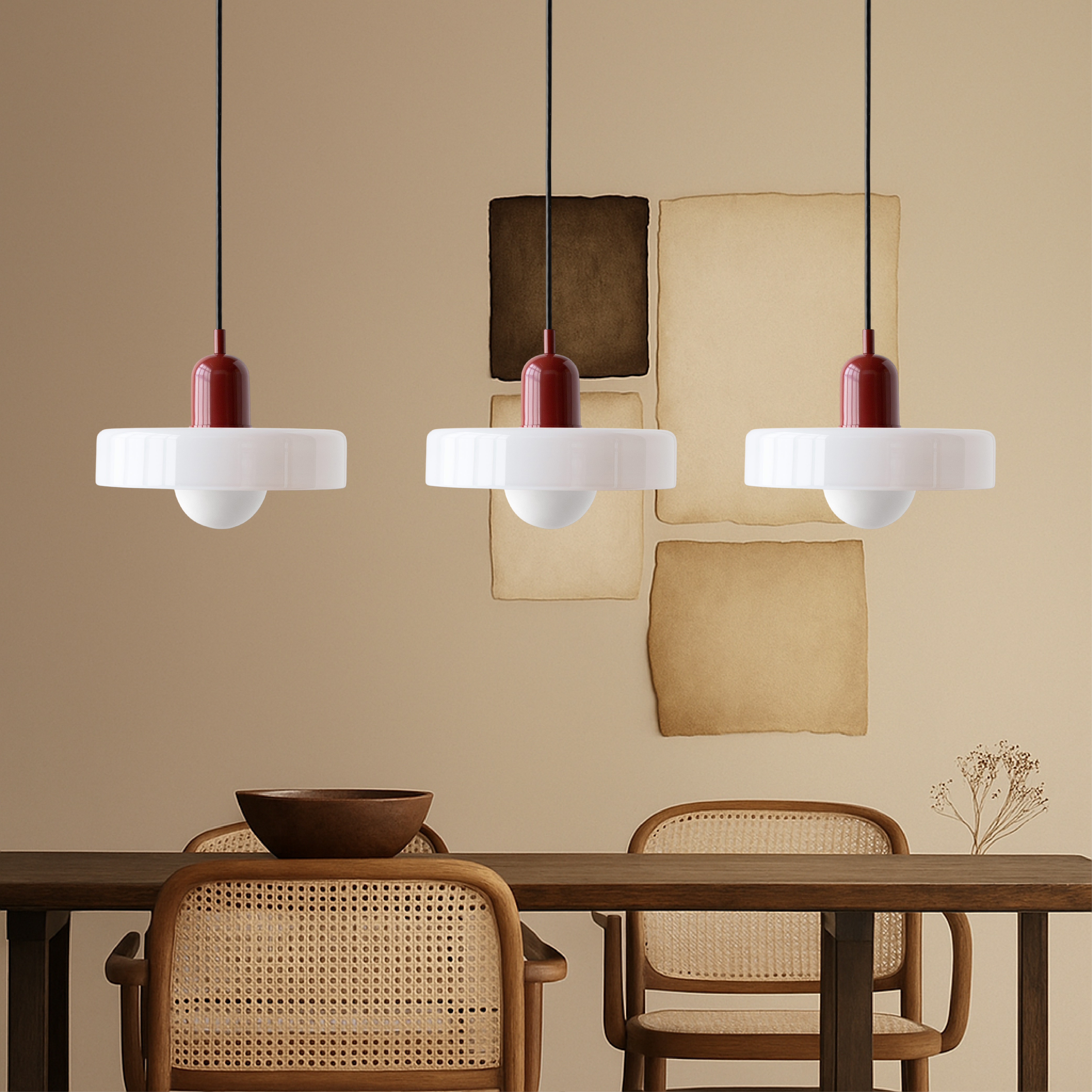 Pendant Light Glass 99.0 cm Black Dining Room Kitchen Island Triple Hanging Ceiling Lamp | Thomler