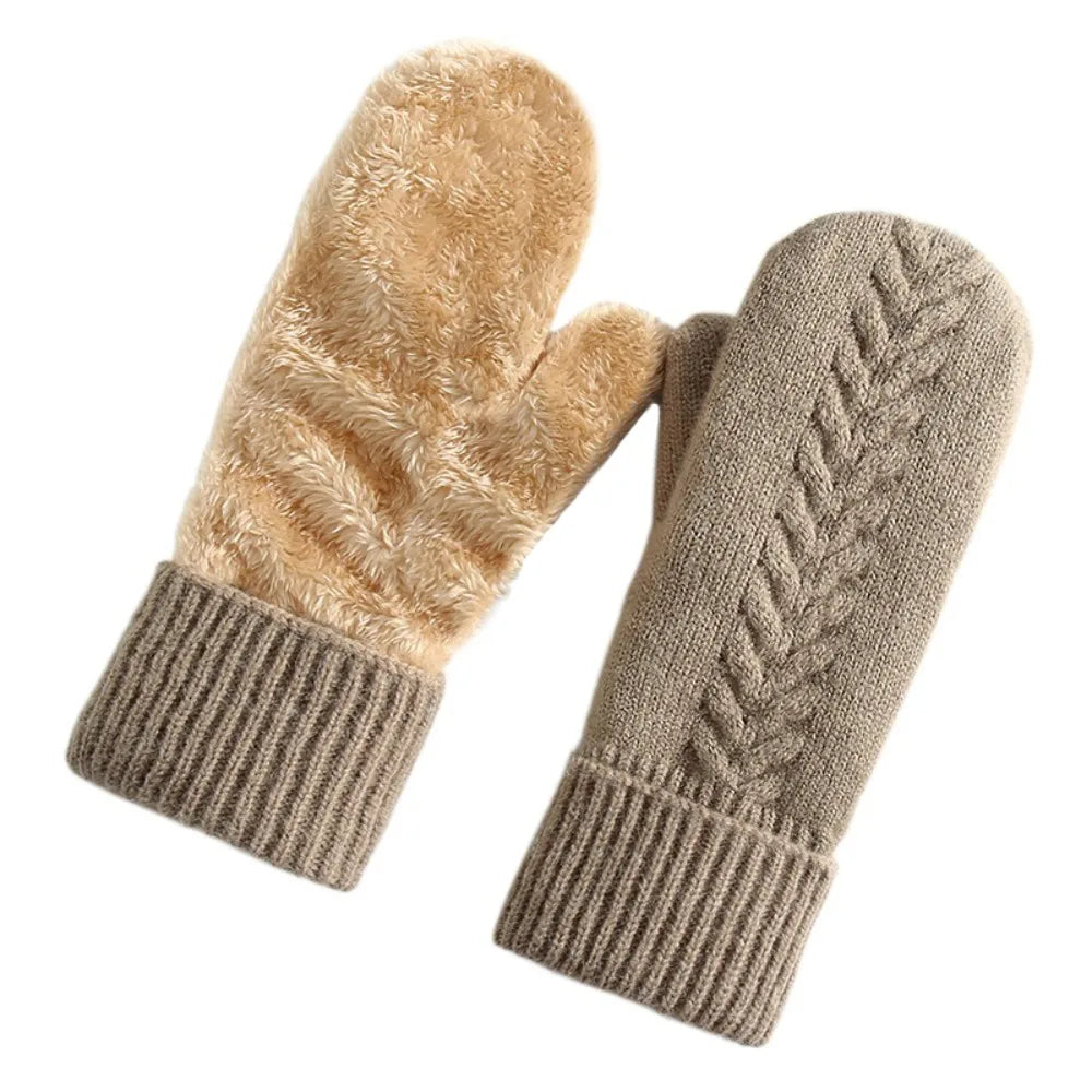 Cozy Knit Winter Gloves with Soft Insulation & Foldable Cuffs for Women | Thomler
