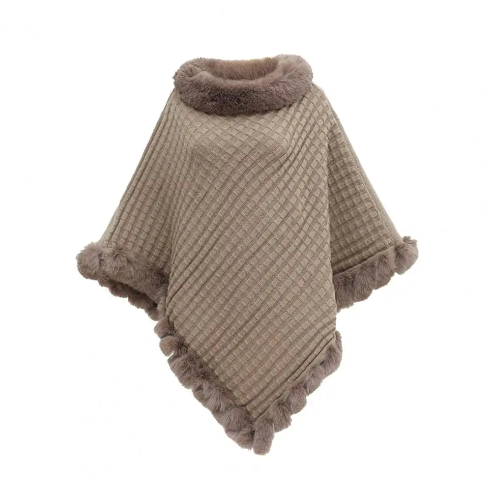 Luxe Faux Fur Cape Wrap for Women – Cozy Winter Shoulder Throw Shawl for Evening & Casual Wear | Thomler