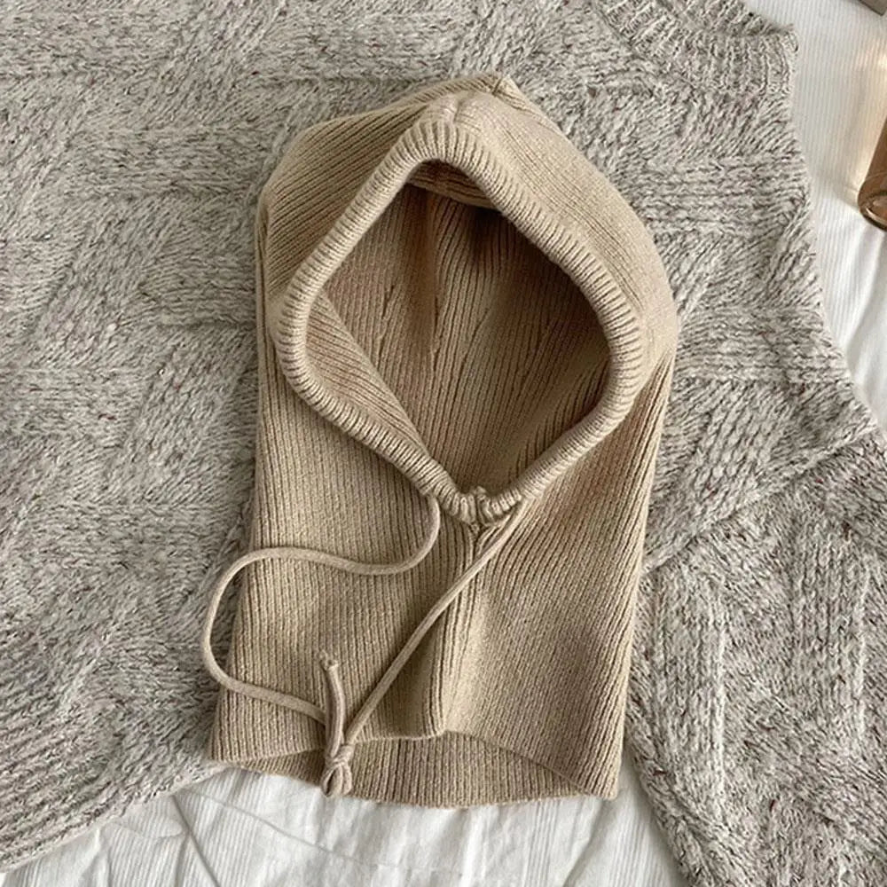 Cashmere Hood Scarf with Adjustable Drawstring for Cold Weather Protection | Thomler