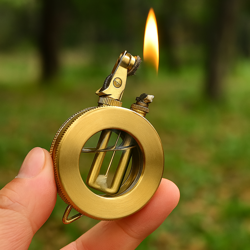 Vintage Metal Fuel Lighter with Classic Windproof Design for Everyday Use & Gifts | Thomler