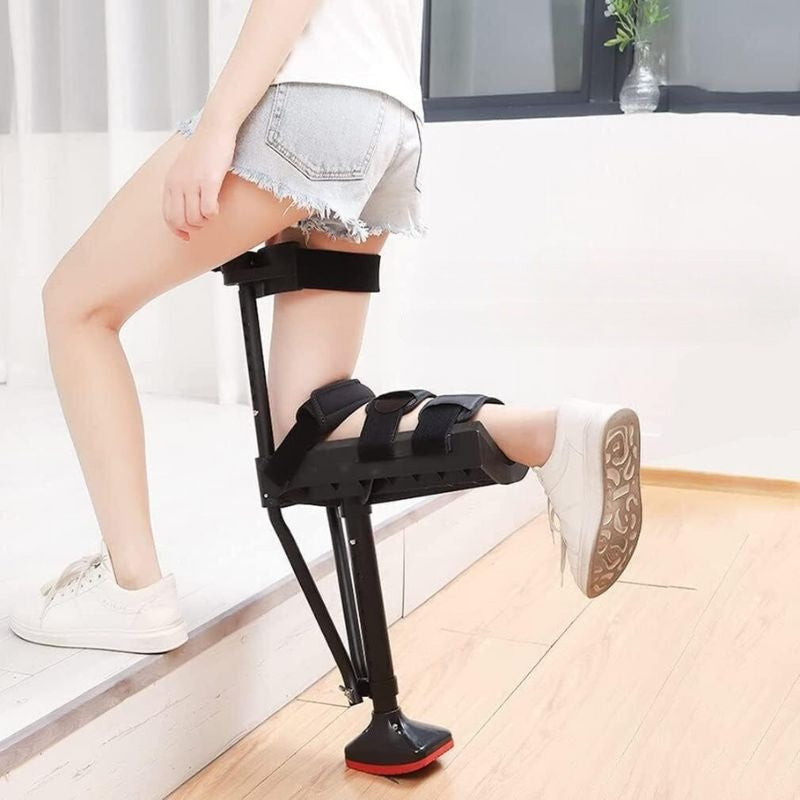 Hands-Free Knee Crutch Support Walker Aid for Leg Recovery Adjustable Mobility Scooter Alternative Foldable Rehab Tool for Post-Surgery | Thomler