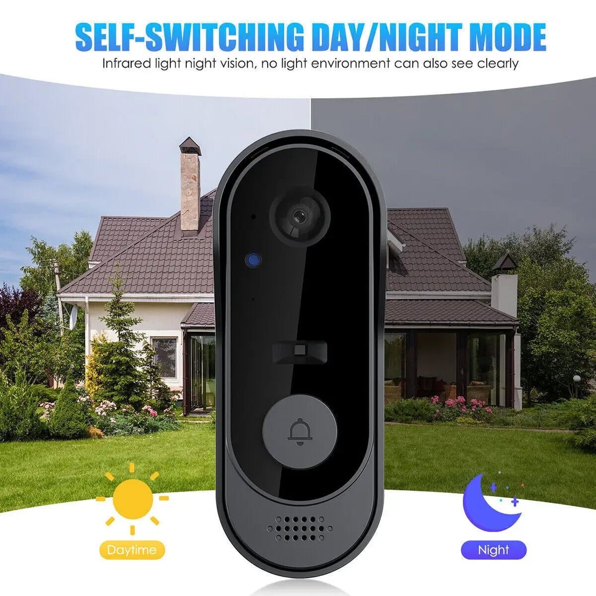 Video Doorbell with Two-Way Talk & Night Vision for Front Door Security | Thomler