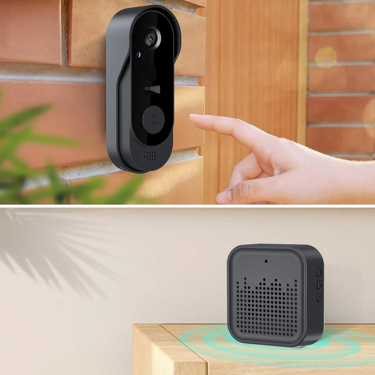 Video Doorbell with Two-Way Talk & Night Vision for Front Door Security | Thomler