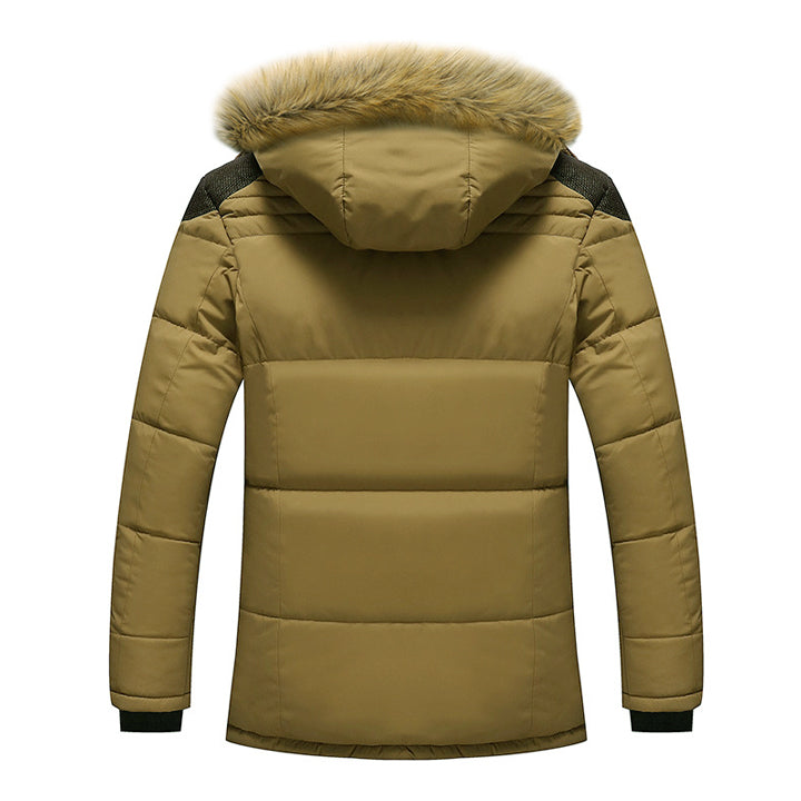 Men's Heavyweight Winter Parka with Removable Hood – Windproof Waterproof Fleece-Lined Jacket for Cold Weather | Thomler
