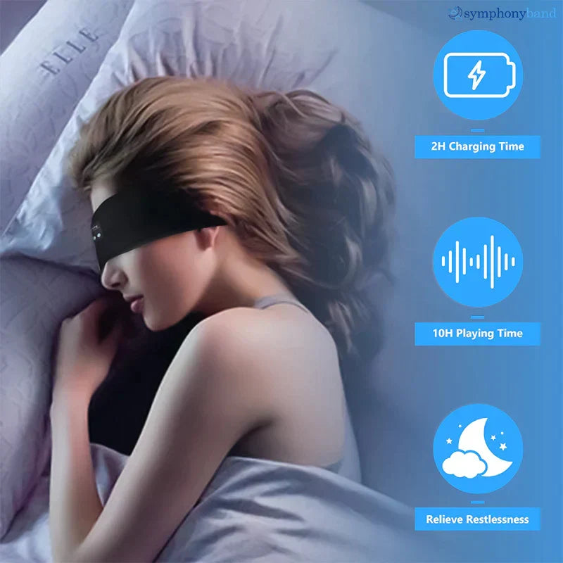 Sleep Headband Headphones Soft Washable Wireless Bluetooth for Insomnia Snoring Noise Blocking Meditation Travel Headset Gray Black | Thomler