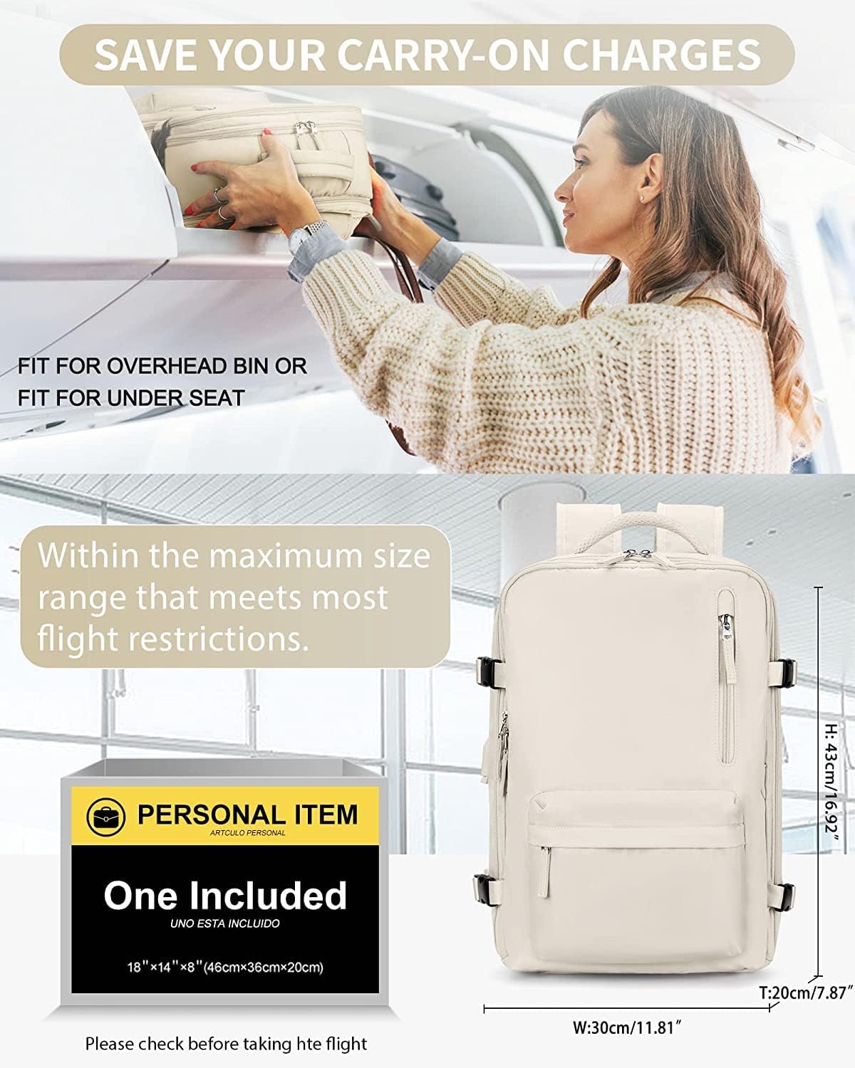 Large Travel Backpack 40L with Laptop Sleeve and Dedicated Shoe Section for Weekend Trips, Hiking & Daily Use | Thomler
