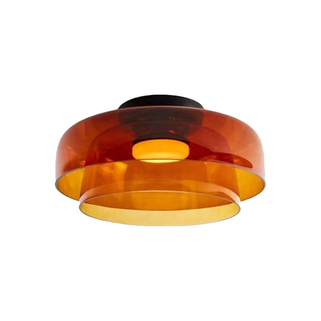Ceiling Light Glass Multi-Layer Disc 16.5 in Contemporary Living Room Bedroom Dining Room Fixture | Thomler