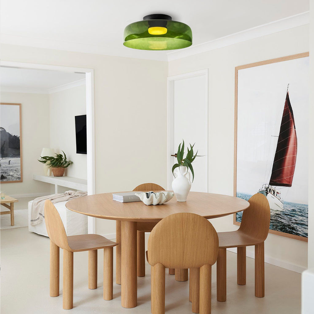 Ceiling Light Glass Multi-Layer Disc 16.5 in Contemporary Living Room Bedroom Dining Room Fixture | Thomler
