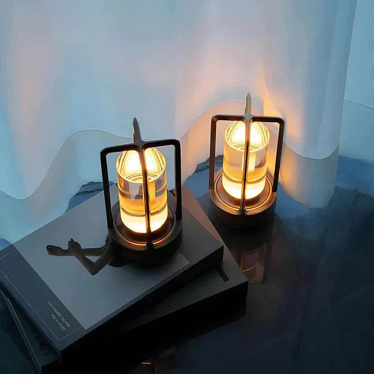 Table Lamp Crystal Glass USB Rechargeable 17.5 cm Warm White Bedroom Bedside Wireless Mood Lighting | Thomler