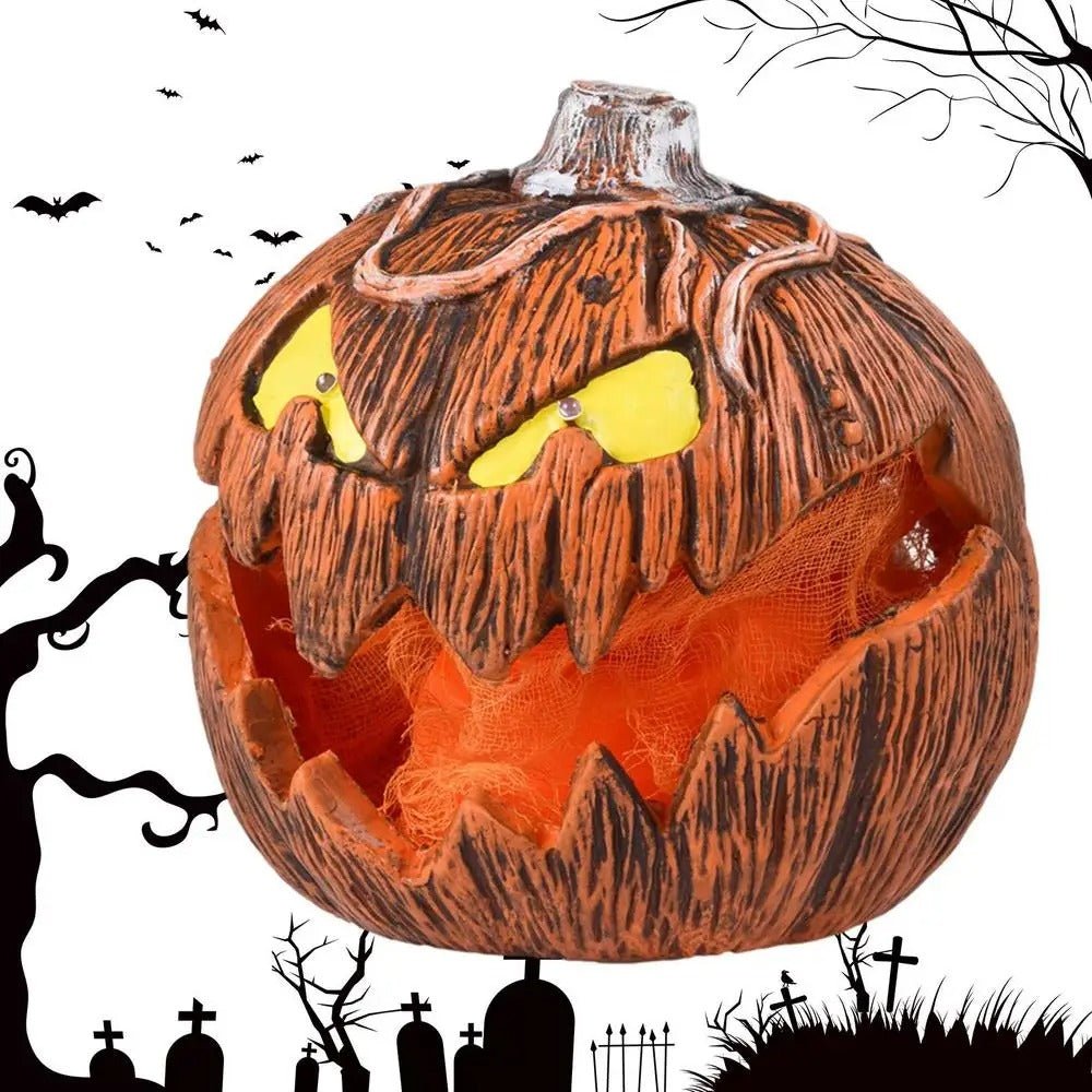 Battery-Powered Glowing Pumpkin Light with Moving Jaw – Indoor Autumn Decoration for Halloween & Fall Decor | Thomler