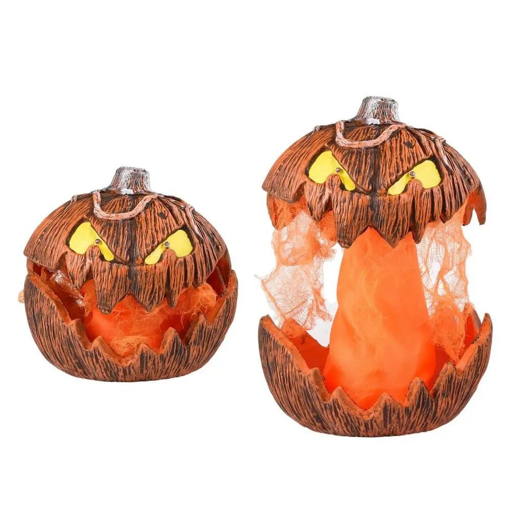 Battery-Powered Glowing Pumpkin Light with Moving Jaw – Indoor Autumn Decoration for Halloween & Fall Decor | Thomler