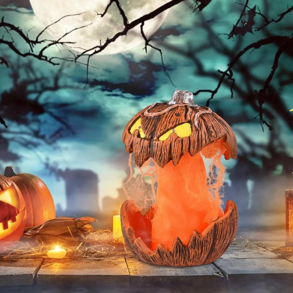 Battery-Powered Glowing Pumpkin Light with Moving Jaw – Indoor Autumn Decoration for Halloween & Fall Decor | Thomler