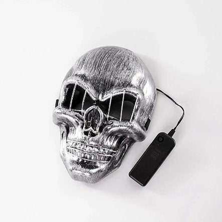 Illuminated Skull Face Cover – Light-Up Halloween Costume Accessory for Parties & Events | Thomler