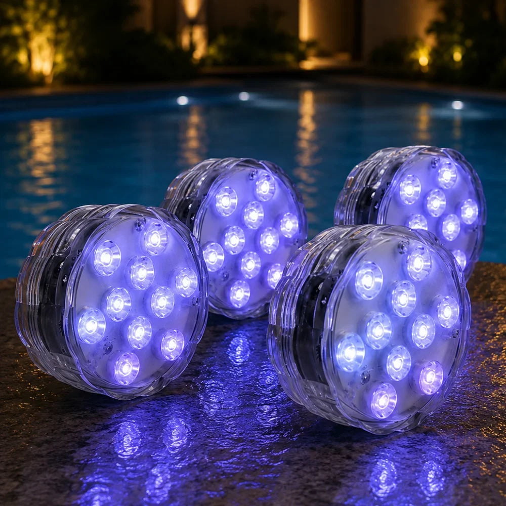 Waterproof RGB Color-Changing Underwater Light with Remote – Battery-Powered Submersible LED for Pools, Aquariums & Hot Tubs | Thomler