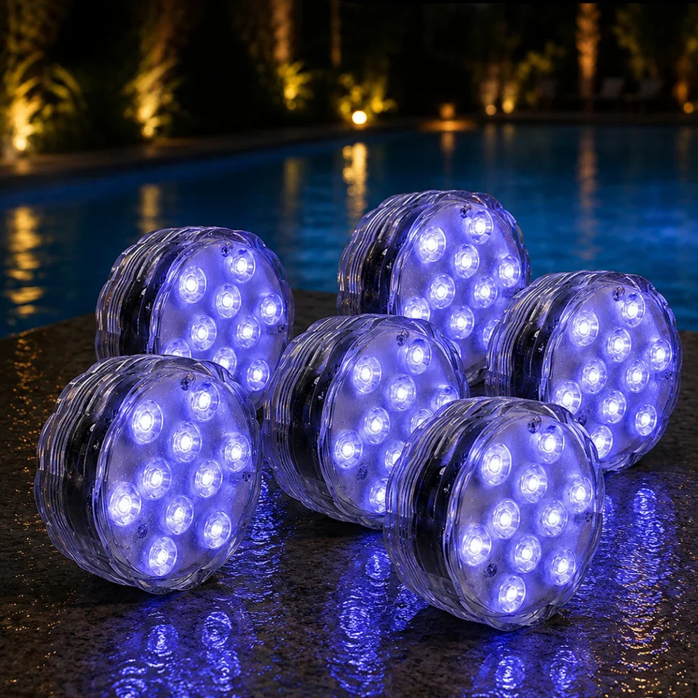 Waterproof RGB Color-Changing Underwater Light with Remote – Battery-Powered Submersible LED for Pools, Aquariums & Hot Tubs | Thomler