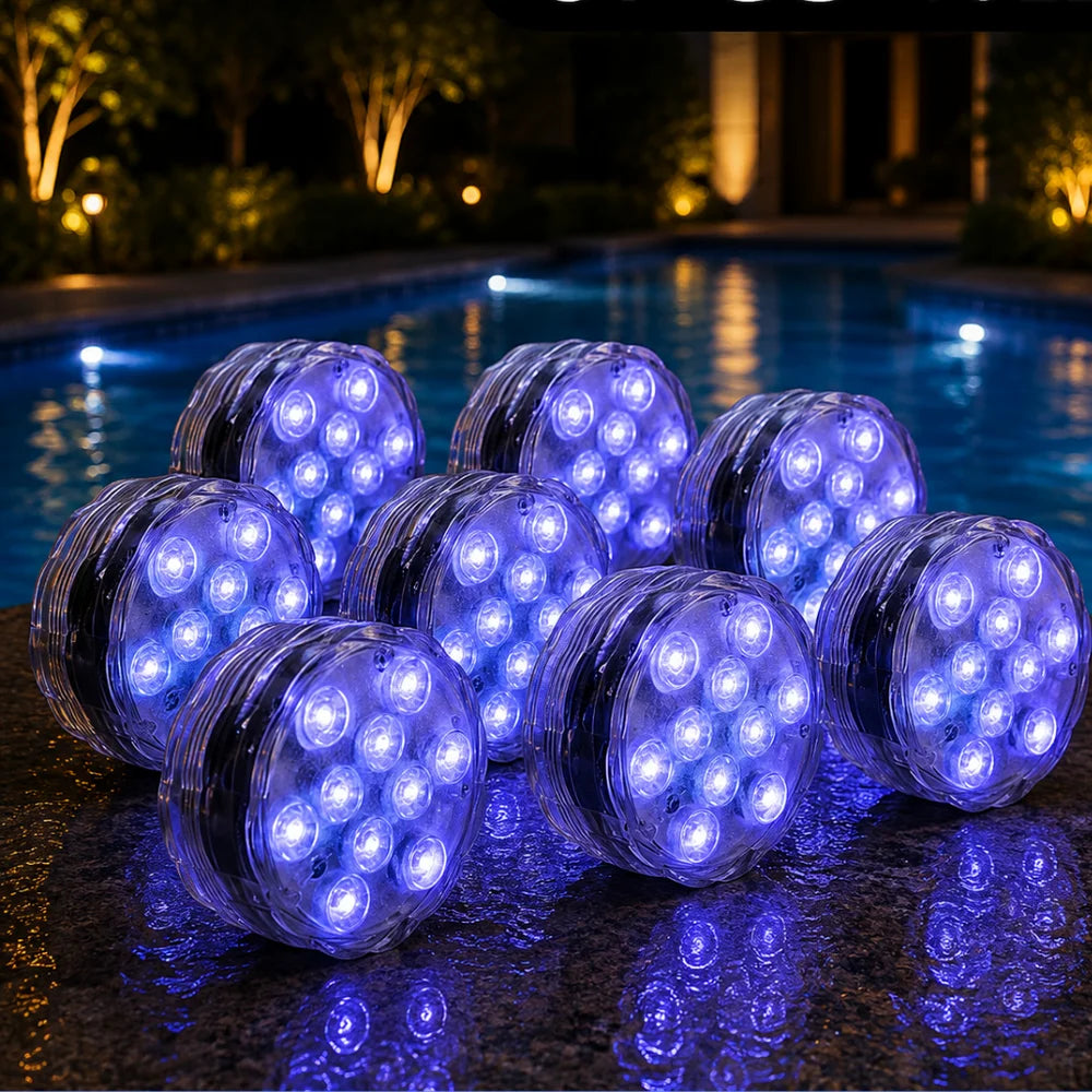 Waterproof RGB Color-Changing Underwater Light with Remote – Battery-Powered Submersible LED for Pools, Aquariums & Hot Tubs | Thomler