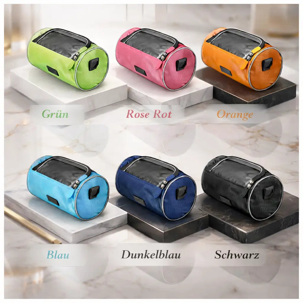 Handlebar Bag for Bike with Clear Phone Window – Water-Resistant Cycling Pouch for Navigation, Keys, Wallet | Thomler