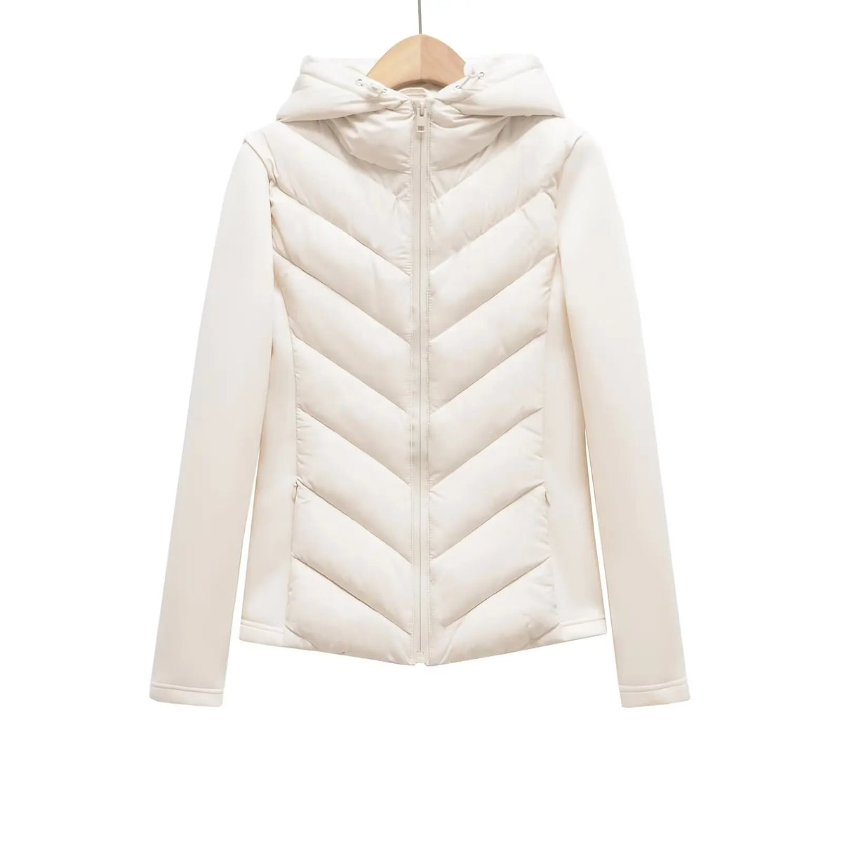 Women's Hooded Quilted Puffer Coat with Concealed Pockets – Slim Fit Outerwear for Cold Weather | Thomler