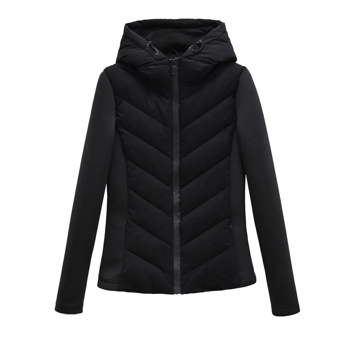 Women's Hooded Quilted Puffer Coat with Concealed Pockets – Slim Fit Outerwear for Cold Weather | Thomler