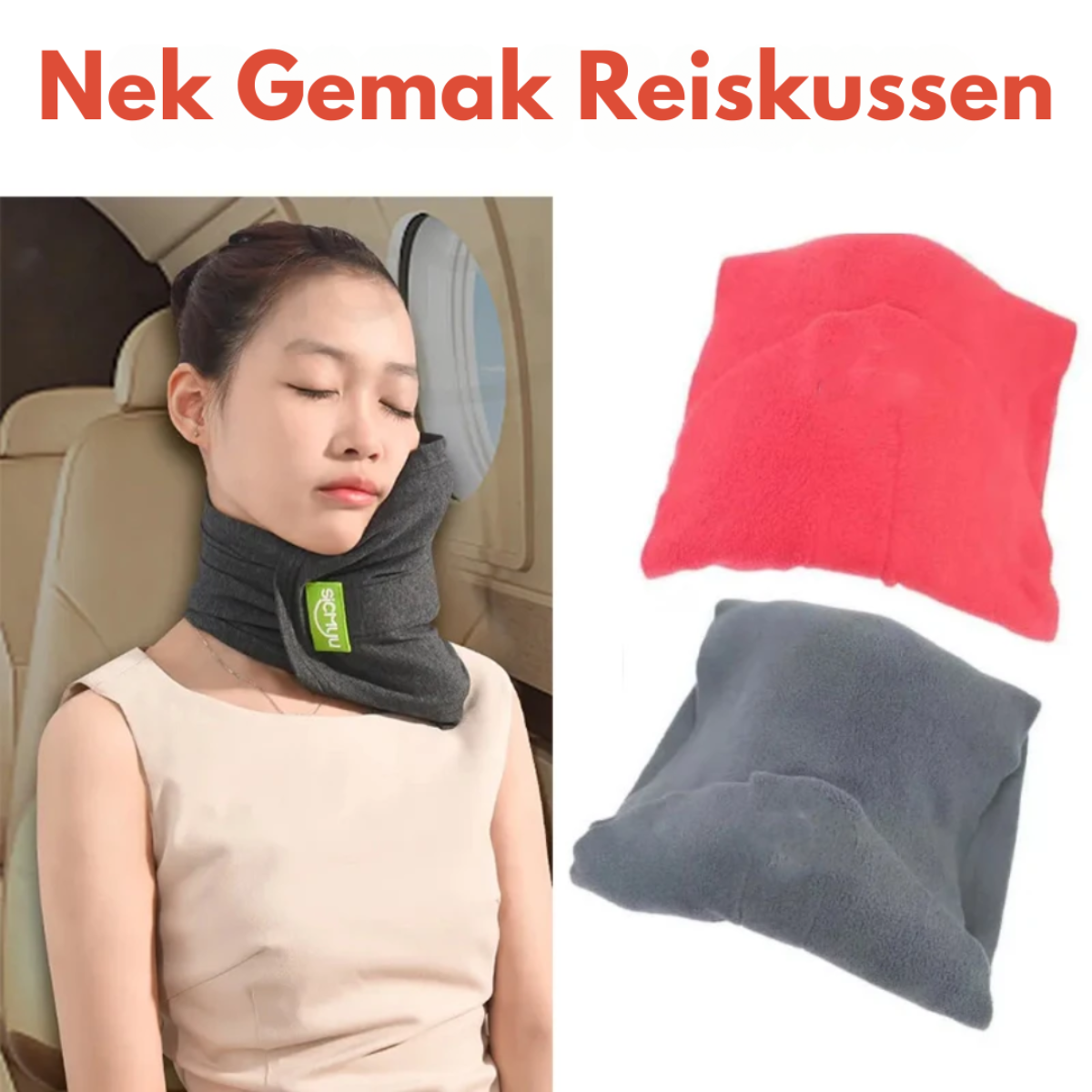 Travel Neck Pillow with Ergonomic Support – Lightweight Memory Foam Headrest for Airplane, Car & Train – Machine Washable Cover for Men & | Thomler