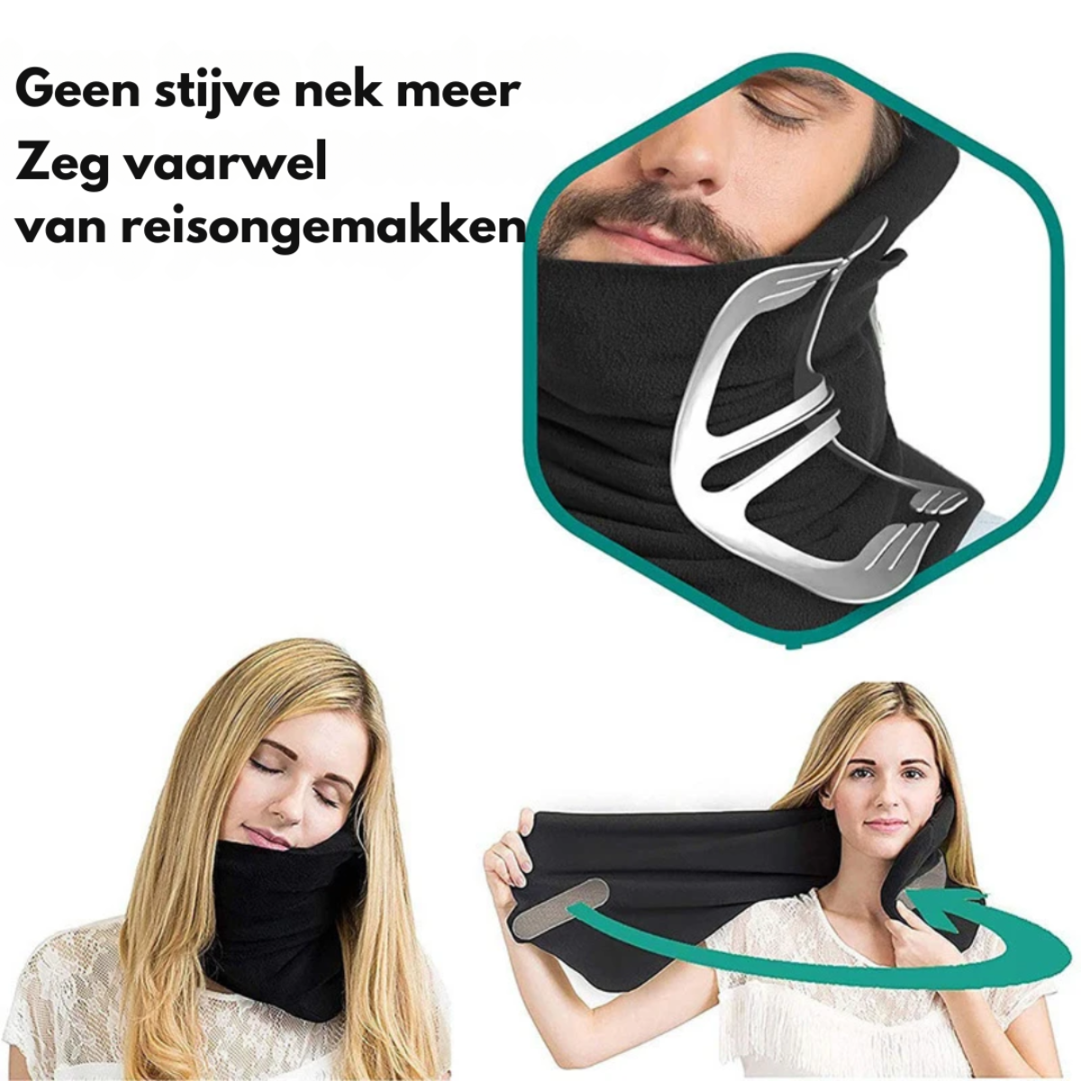 Travel Neck Pillow with Ergonomic Support – Lightweight Memory Foam Headrest for Airplane, Car & Train – Machine Washable Cover for Men & | Thomler