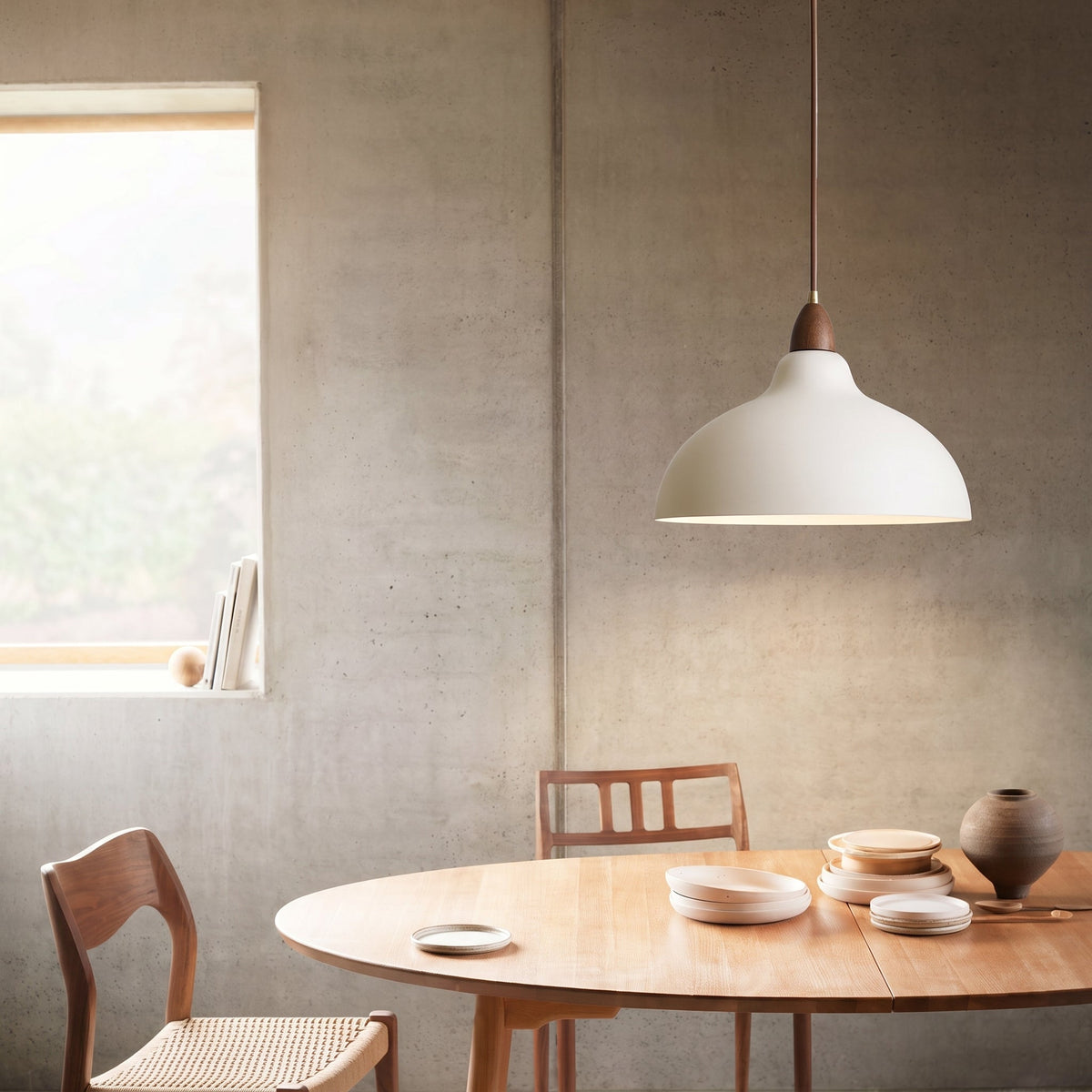 Nordic Wood & Metal Pendant Light – Height-Adjustable Drop Ceiling Fixture for Kitchen Island & Dining Room | Thomler