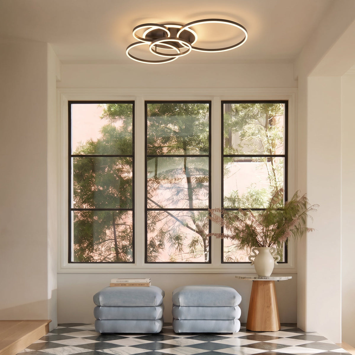 Modern Multi-Light Ceiling Pendant – Adjustable Height LED Chandelier for Dining Room, Bedroom, Reading Nook – Iron & Aluminum Fixture | Thomler