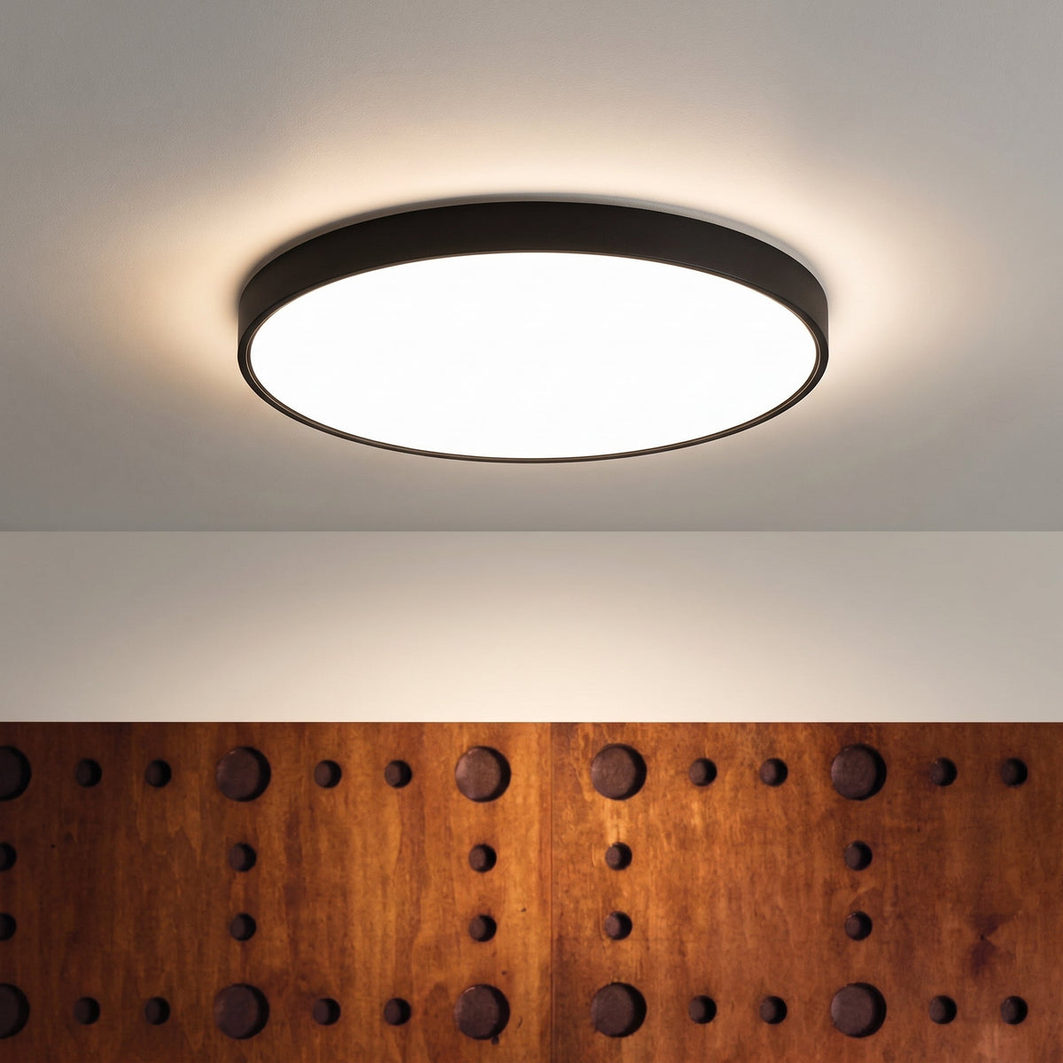 Ultra-Slim LED Ceiling Light Flush Mount Modern Minimalist Design for Bedroom Kitchen Living Room Black White 9 10.5 14.5 Inch | Thomler