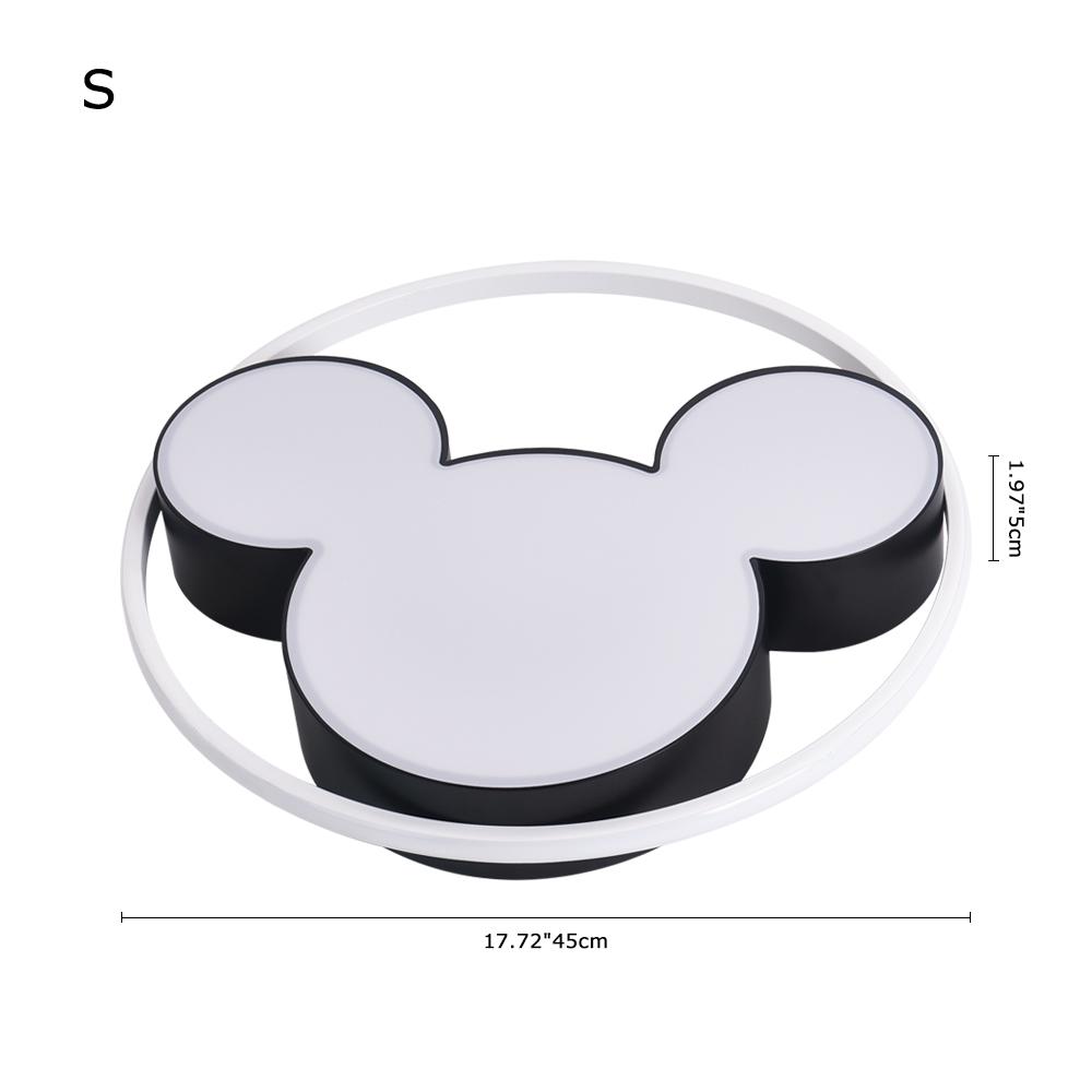Ceiling Lamp Aluminium Acrylic LED 45.0 cm Black White Children Bedroom Playroom Dimmable Remote Flush Mount Lighting | Thomler
