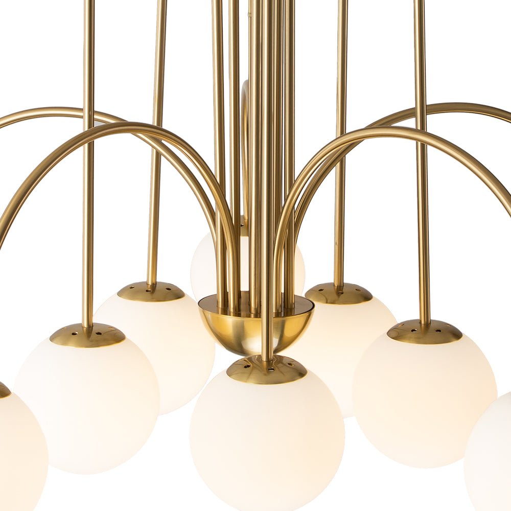 Pendant Light Glass Globe 98.0 cm Black Dining Room Sputnik Chandelier Adjustable Ten Light Ceiling Fixture | Thomler