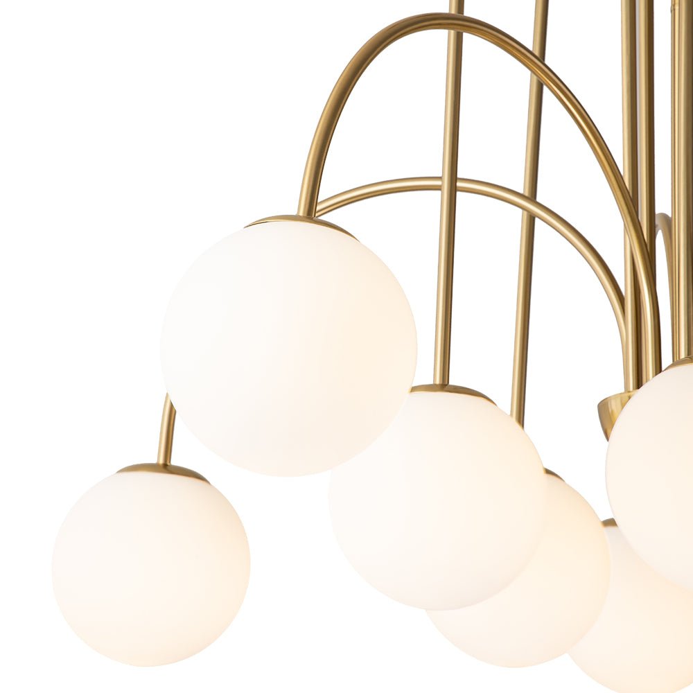 Pendant Light Glass Globe 98.0 cm Black Dining Room Sputnik Chandelier Adjustable Ten Light Ceiling Fixture | Thomler
