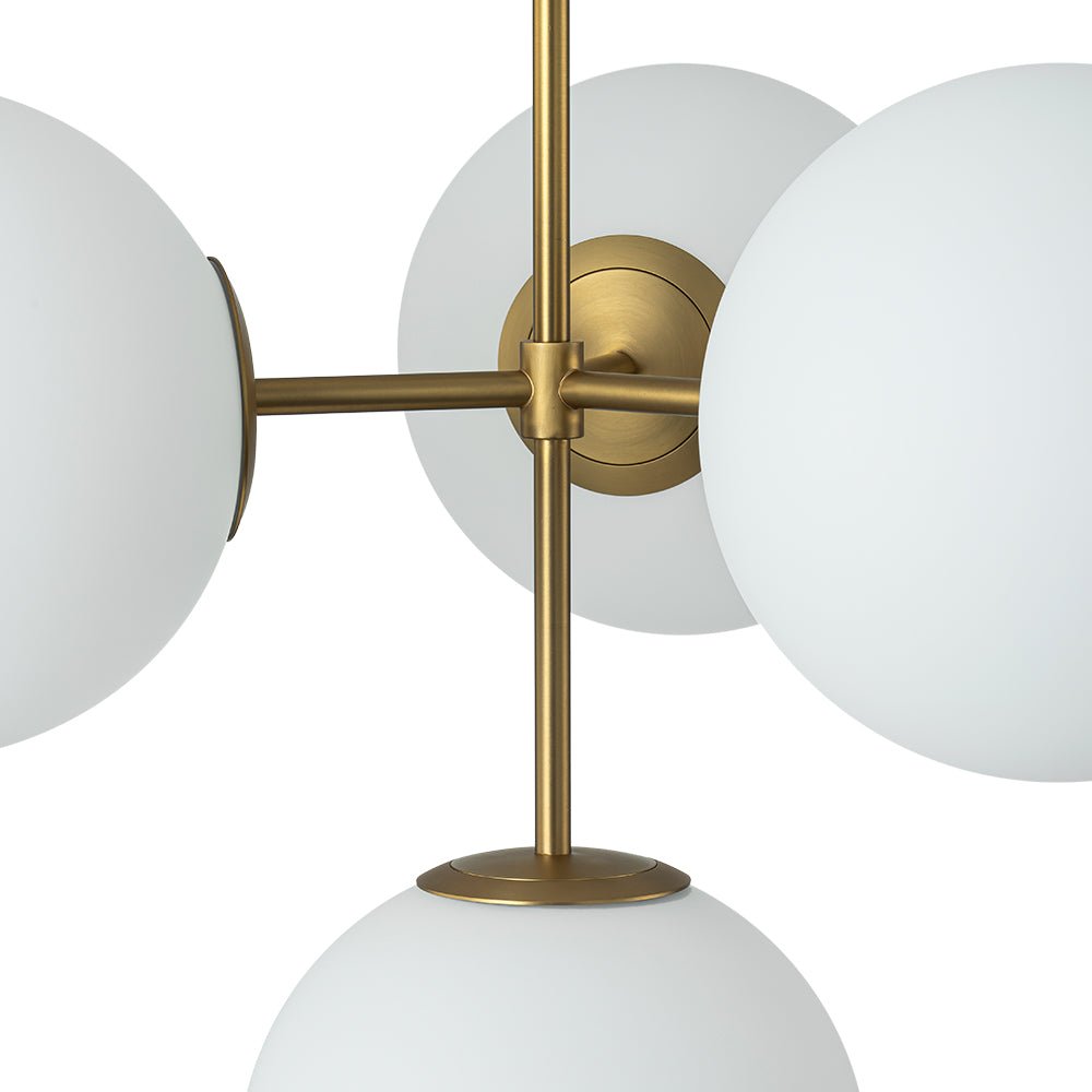 Pendant Light Frosted Glass 62.0 cm Brass Black Dining Room Kitchen Island Mid Century Bubble Ceiling Fixture | Thomler