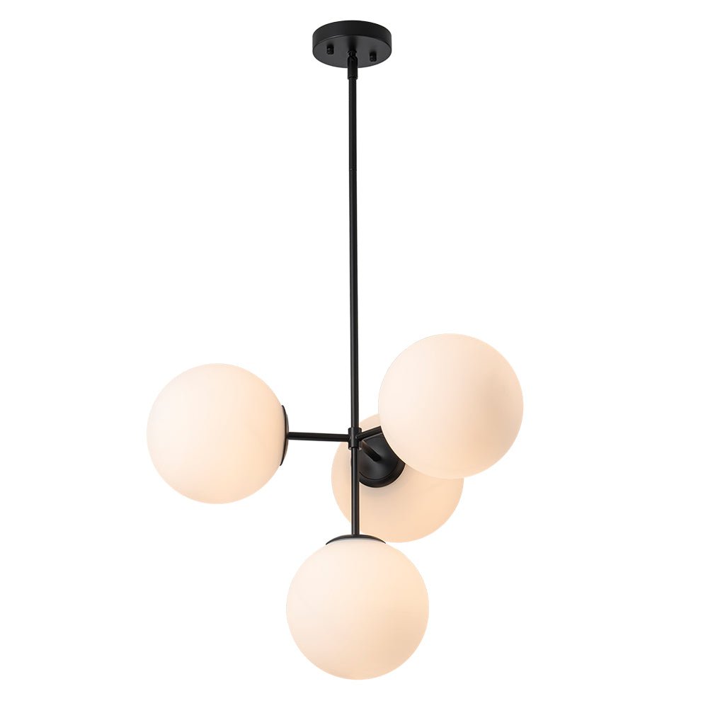 Pendant Light Frosted Glass 62.0 cm Brass Black Dining Room Kitchen Island Mid Century Bubble Ceiling Fixture | Thomler