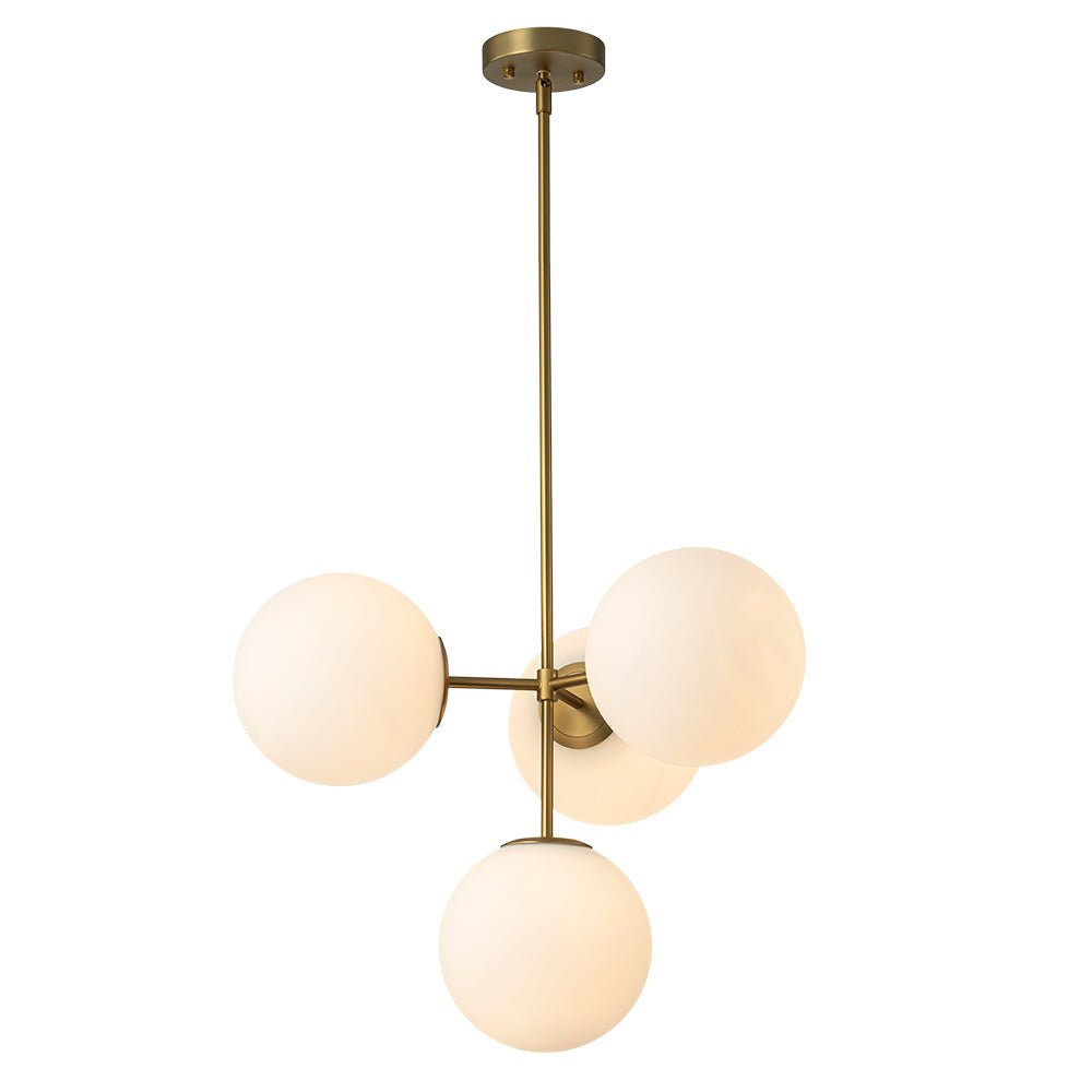 Pendant Light Frosted Glass 62.0 cm Brass Black Dining Room Kitchen Island Mid Century Bubble Ceiling Fixture | Thomler