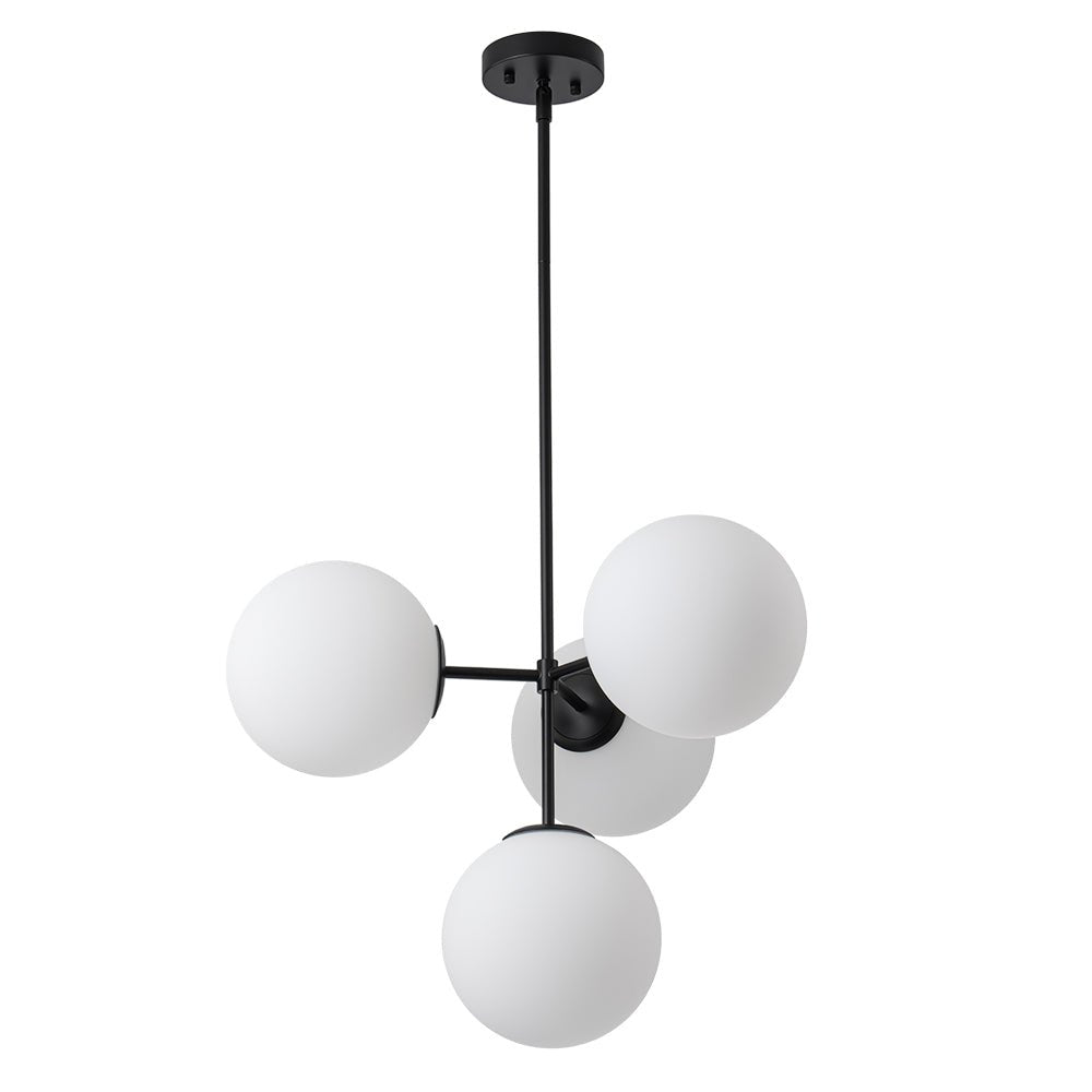 Pendant Light Frosted Glass 62.0 cm Brass Black Dining Room Kitchen Island Mid Century Bubble Ceiling Fixture | Thomler