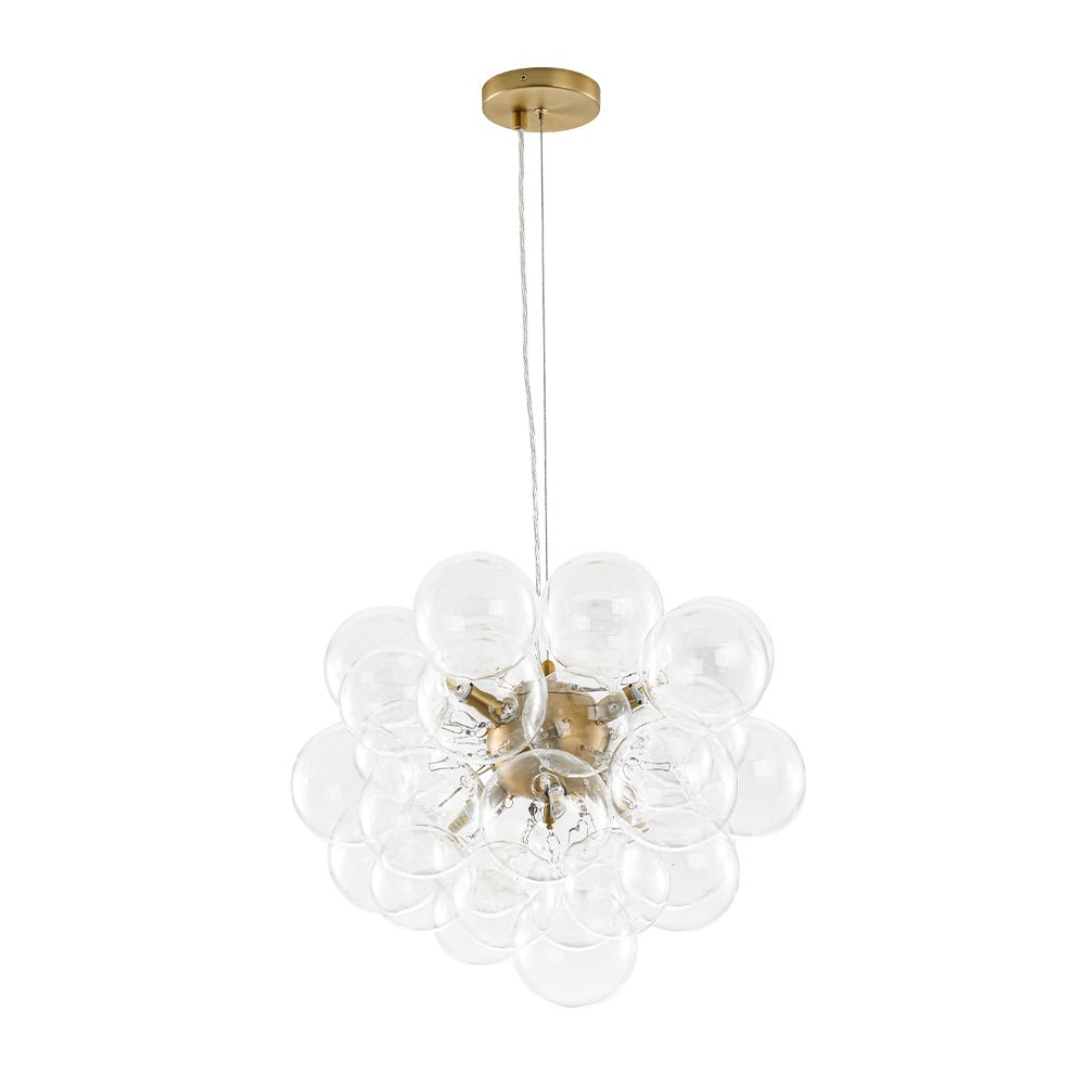 Pendant Light Glass Sphere Cluster 50.0 cm Brass Dining Room Bubble Chandelier Adjustable G9 Kitchen Island Ceiling Light | Thomler