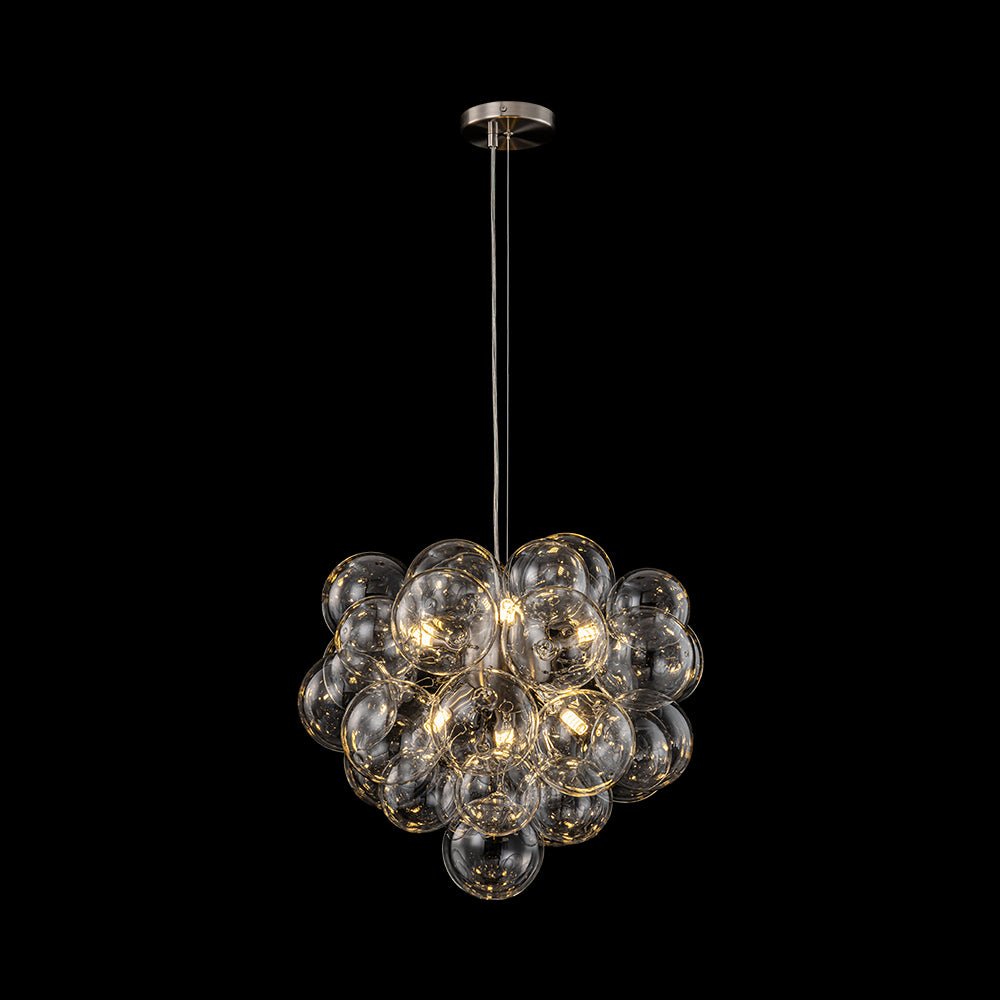 Pendant Light Glass Sphere Cluster 50.0 cm Brass Dining Room Bubble Chandelier Adjustable G9 Kitchen Island Ceiling Light | Thomler