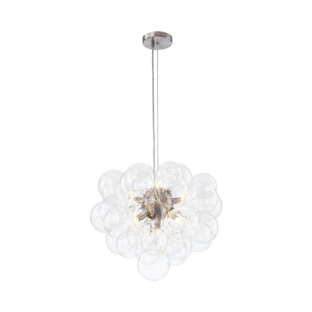 Pendant Light Glass Sphere Cluster 50.0 cm Brass Dining Room Bubble Chandelier Adjustable G9 Kitchen Island Ceiling Light | Thomler