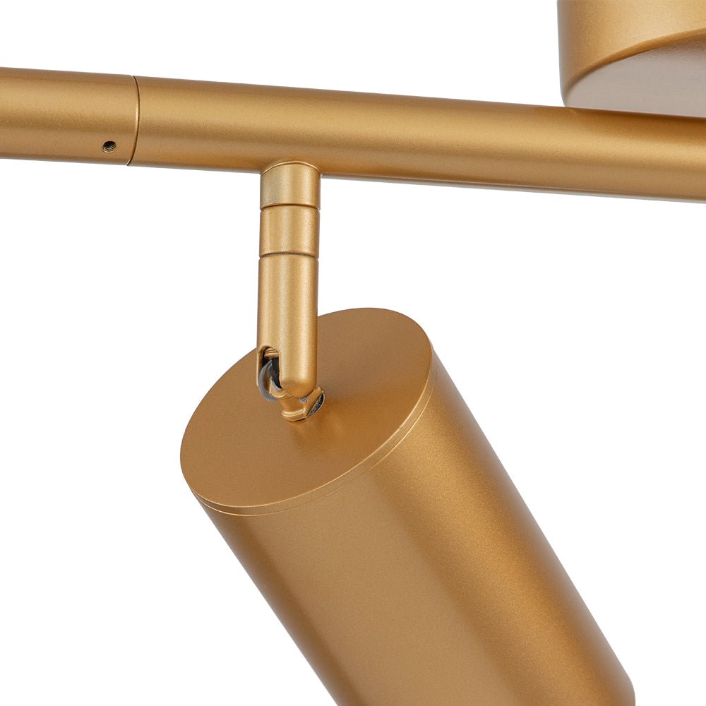Surface Spotlight Metal 100.0 cm Gold Adjustable GU10 Kitchen Bedroom Ceiling Track Lighting | Thomler
